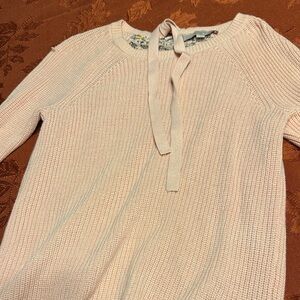 LOFT Light Pink Crew Neck Sweater